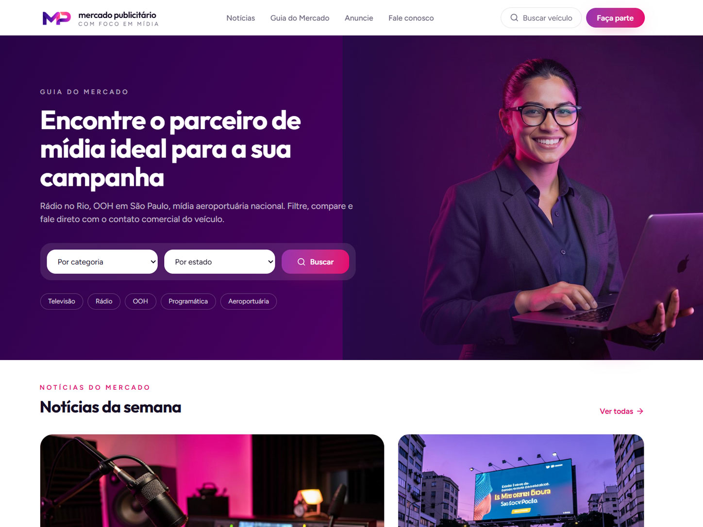 Mercado Publicitário website