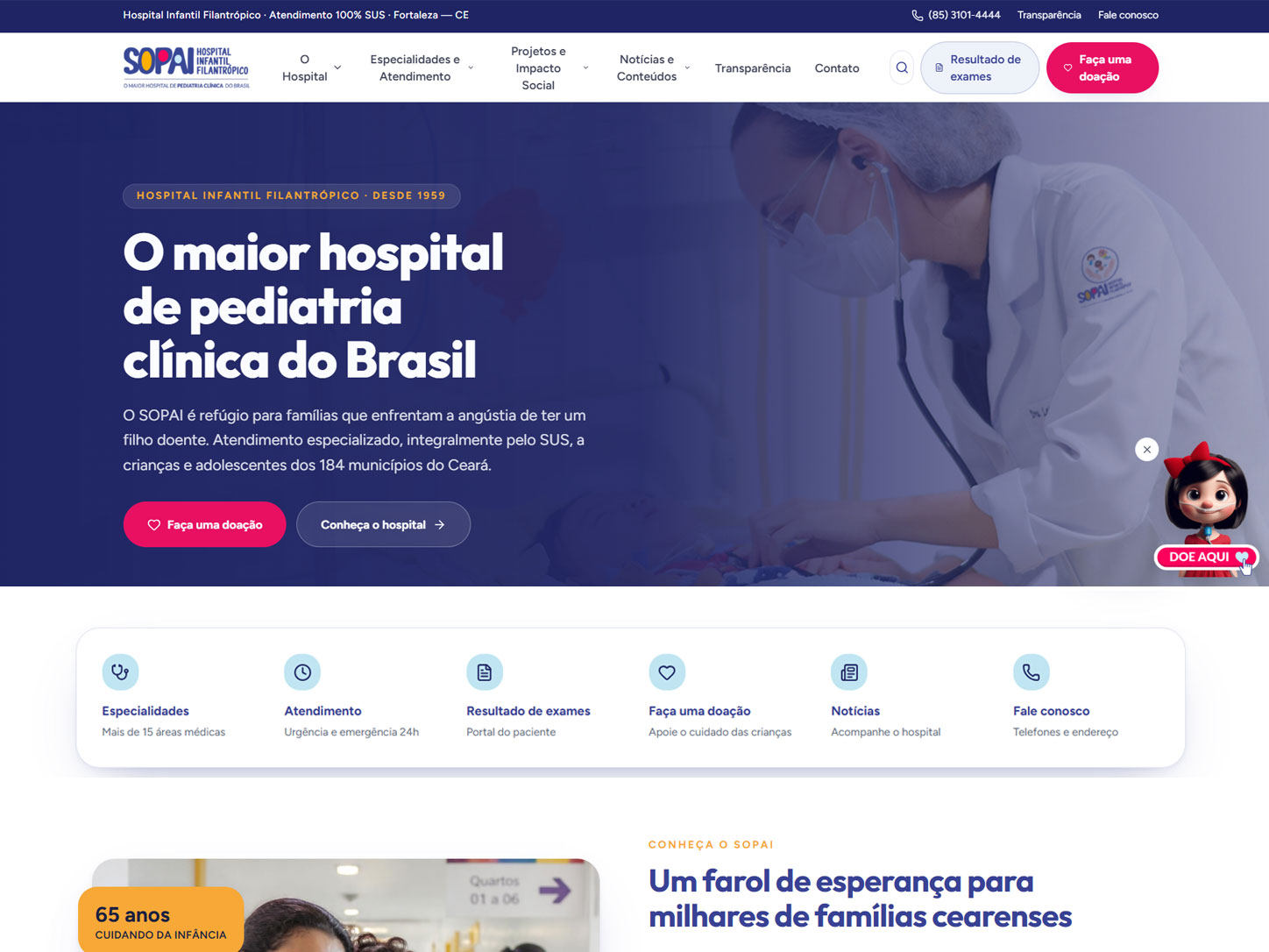 Hospital SOPAI website